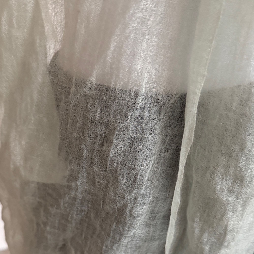 Cashmere Light Green Sheer Scarf - Picture 4 of 10